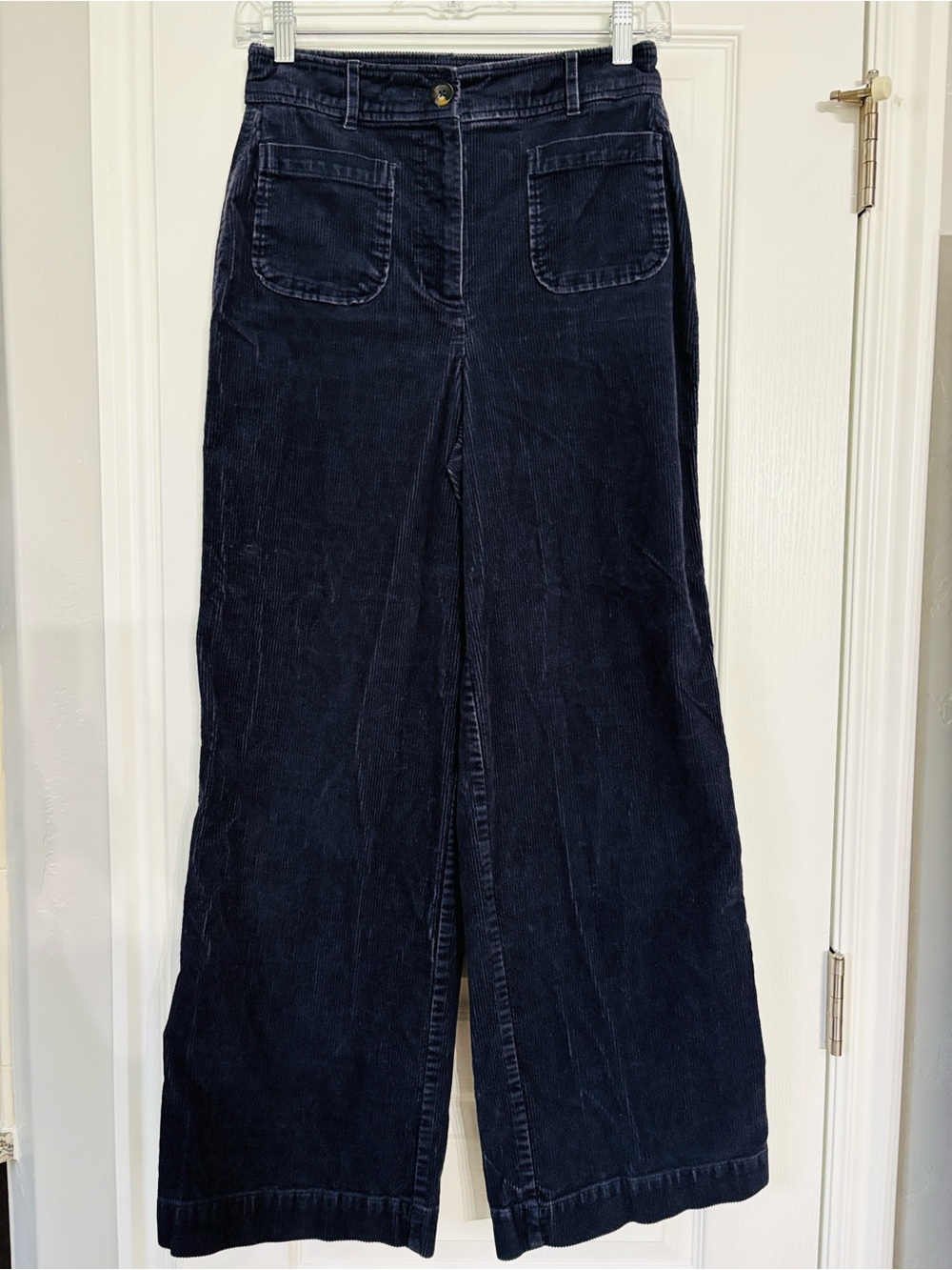 Boden Navy Wide-Leg Corduroy Jeans